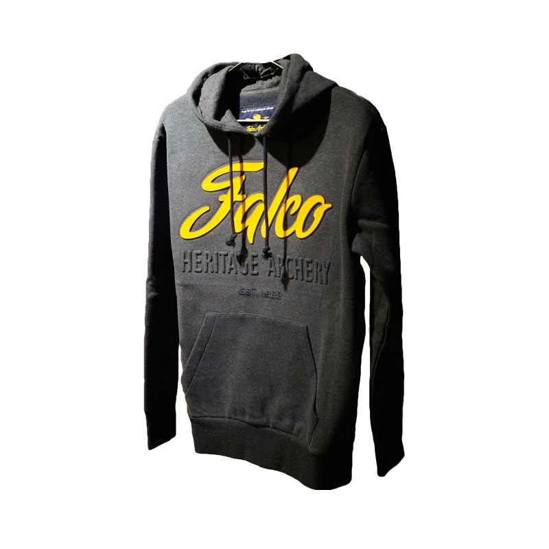 Falco Hoodie Heather - Gelbes Logo