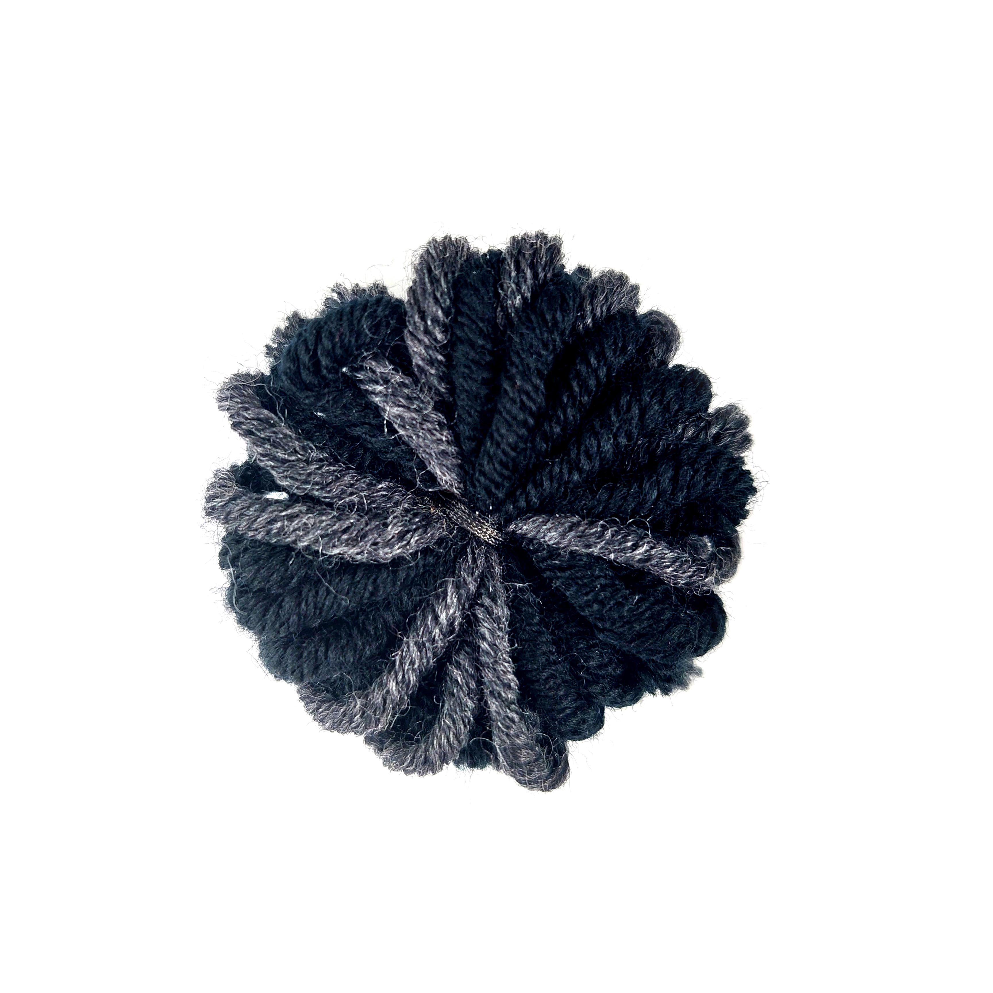 touwbol, pompon, mat/ textuur, donkerblauw, grijs